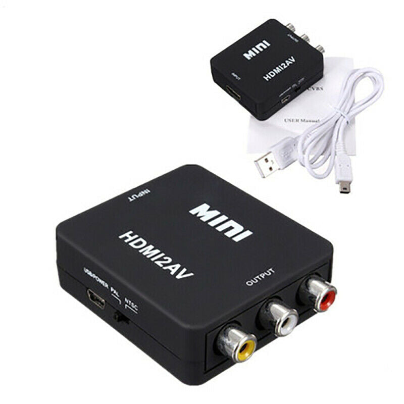 Mini 1080P HDMI to RCA Audio Video AV CVBS Adapter Converter For Smart TV Box TV