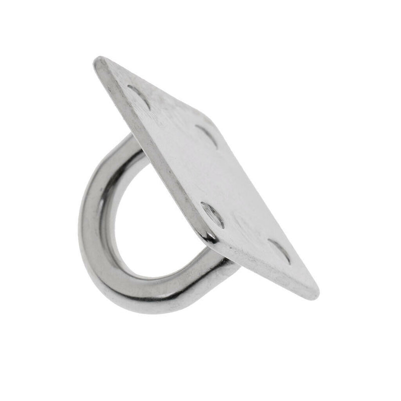 4pcs Heavy Duty Stainless Steel Square Plate Staple Ring Hook, Marine Boat