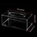 Acrylic Clear Tissue Box Cover Rectangular Napkin Car Office Paper Holder C