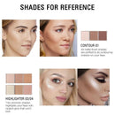 Sace Lady 4 Colors Highlighter Palette Makeup Face Contour Powder Bronzer M