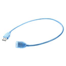Blue plastic housing USB 2.0 male to female AF/AM Cable extension 50 cm