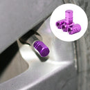 4x Purple Aluminum Alloy Car Tire Wheel Rims Stem Air Valve Cap Tyre Cover Decor