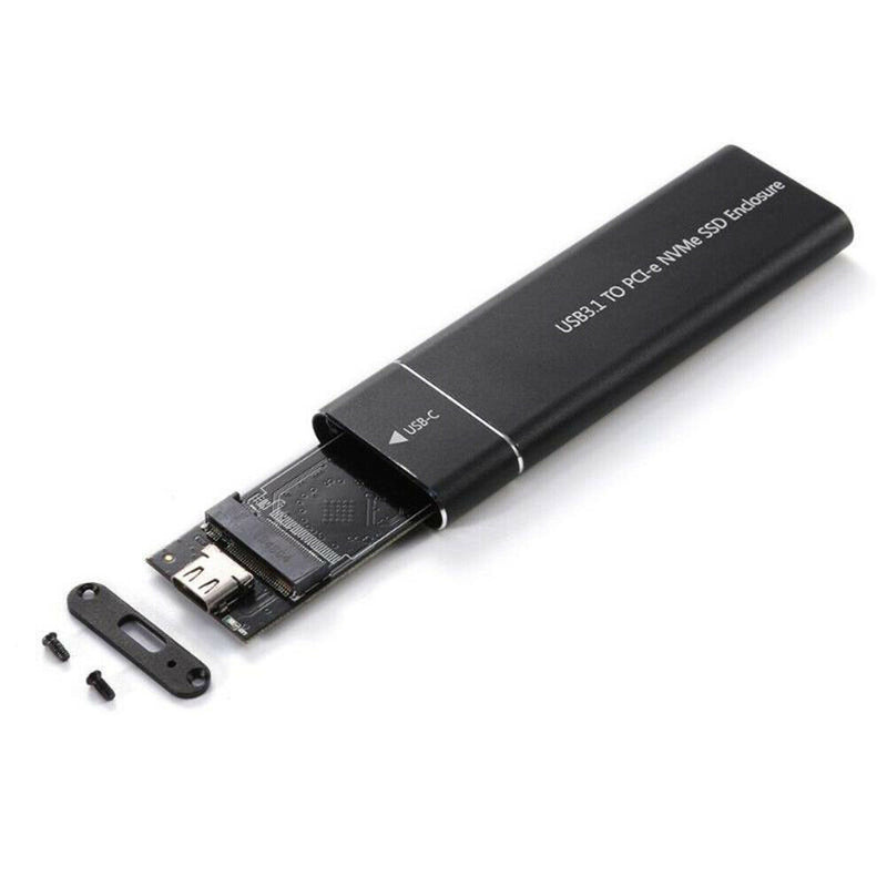 USB Type-C M.2 NVMe SSD Enclosure M-Key PCI-E Case (Black USB-C to USB-C)