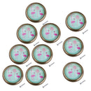 10pcs Flamingo Door Drawer Pull Knob Cupboard Closet Handles Holder 35x25mm
