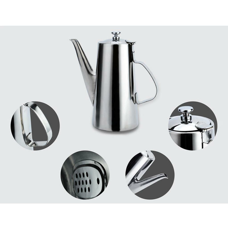 1.5L Stainless Steel Water Coffee Pot Ice Tea Jug Kettle Pitcher with Lid