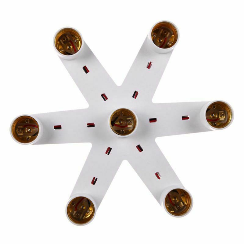 1 To 7 e27 Lamp Holder E27 Socket Base LED Lamp Light Socket Base Bulb Spli I8M4