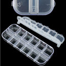 3x 12 Slots Plastic Storage Box Jewel Craft Nail Arts Beads Container Org AAC