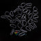 500pcs Hair Tie Band Ponytail Holder Elastic Rubber Clear White Women Girls
