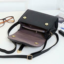 Women Top-Handbags Messenger Bags PU Leather Small Crossbody Bags(Black)