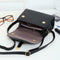 Women Top-Handbags Messenger Bags PU Leather Small Crossbody Bags(Black)