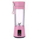 380ml Portable Juicer USB Rechargeable Blender Mixer Juice Machine (Pink) A