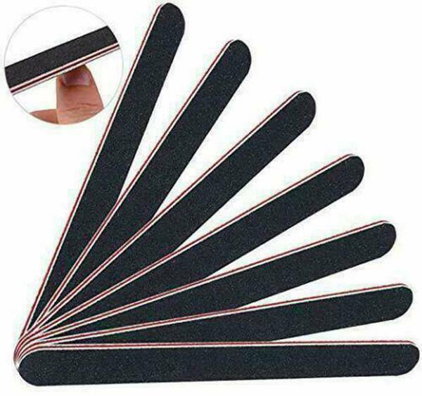 10 Double Sided 180/100 Grit STRAIGHT Nail Files Emery Board File Gel MANICURE