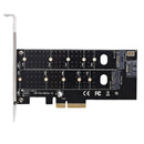 Dual M.2 Pcie Adapter, M2 Ssd Nvme (M Key) Or Sata (B Key) 22110 2280 2260  Z6U9