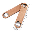 Hotel Flat Board Speed Bottle Opener Home Beer Cap Wooden Cover Stainless SSEAU