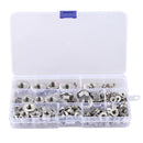 150Pcs Stainless Steel Serrated Hex Flange Nuts Flange Metric Hex Lock Nuts R7L9