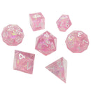 7PCS/Set DND MTG RPG Polyhedral Game Dices D4 D6 D8 D10 D12 D20 Pink