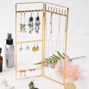 Double Panel Jewelry Display Rack Hanging Earrings Stand Jewelry Organizer A2Q3