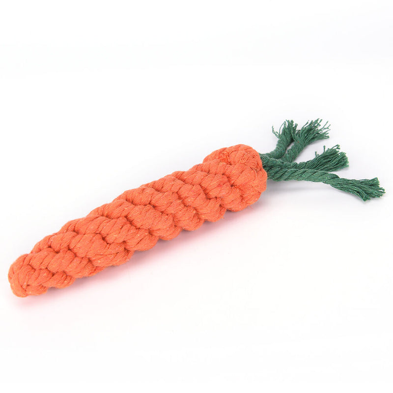 1 x pet dog durable carrots knot for small and large dogs trainging chew toysã€LJ