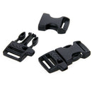 50pcs Buckle Buckle Clip Whistle for Survival Bracelet Para rope 15mm BLACK F1I7