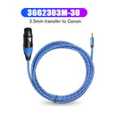 3.5mm Male to 3 Pin XLR Female Plug Connector Cable for Microphone Camera A