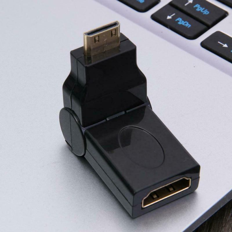 180 Degree Mini HDMI Male to HDMI Female Adapter Cable Connector