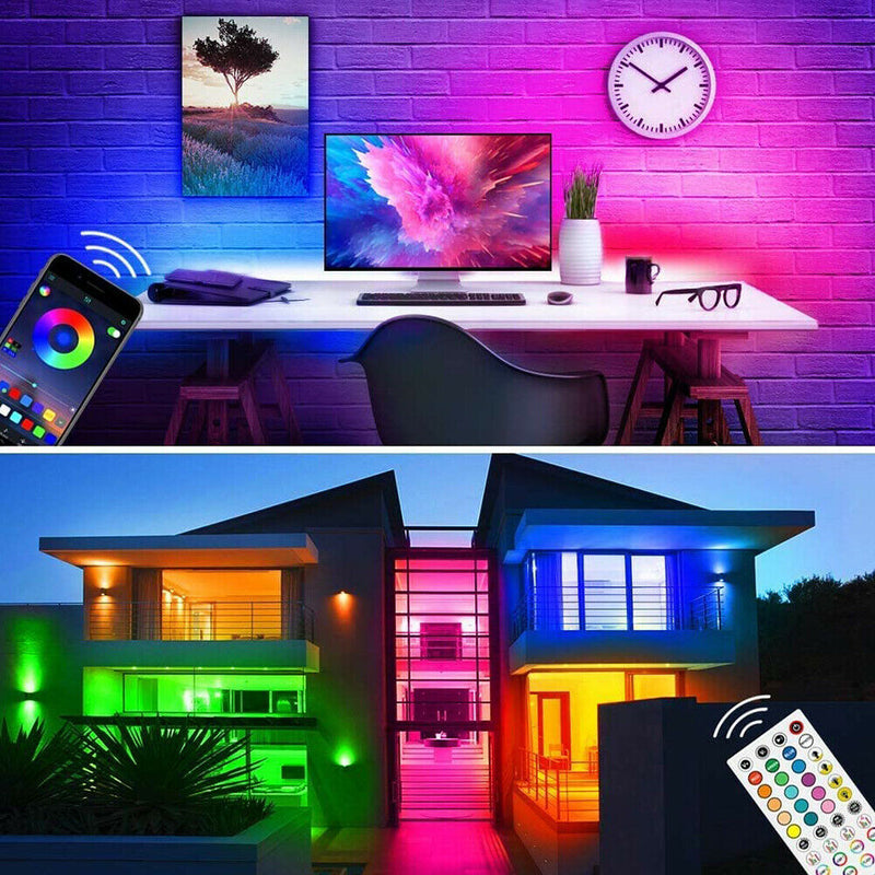 5m LED Waterproof RGB String Lamp Bluetooth Remote Control Ribbon Light