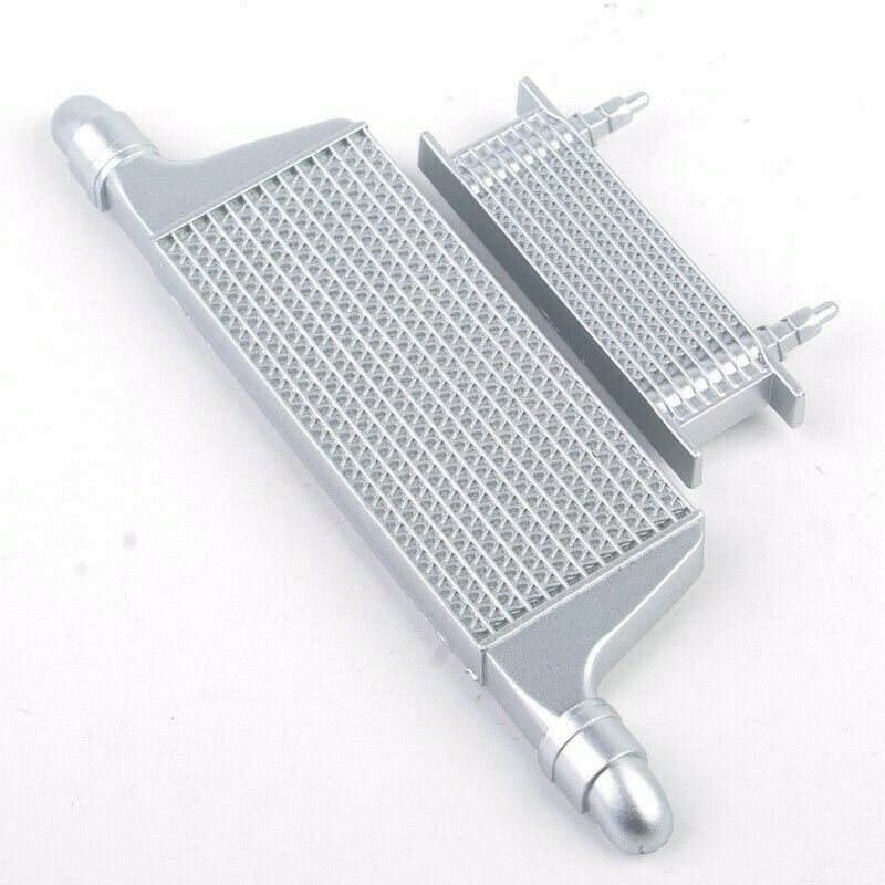 1/10 RC Car Inter-Cooler Kit Chrome Fit for HPI Traxxas Hot Bodies Plastic