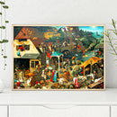 1000pcs DIY Bustling Downtown Puzzle Educational Learning Assembling Toys A