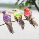 1Pc artificial feather birds nest decorative mini swallows home gardenornam N Gw