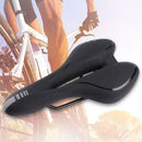 Reflective Shock Absorbing Hollow Bicycle Saddle Mountain Bike Seat(Black)
