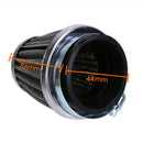 44mm/1.73" 2 Layer Steel Net Filter Gauze Motorcycle Clamp-on Air Filter