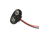 15 pcs 15cm wire rope 9 volt battery clip plug connection T Art Q1A8