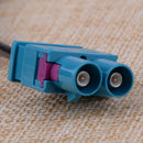 2 To 1 Double FAKRA Radio Antenna Conversion Adapter Fit For VW AUDI MERCEDES