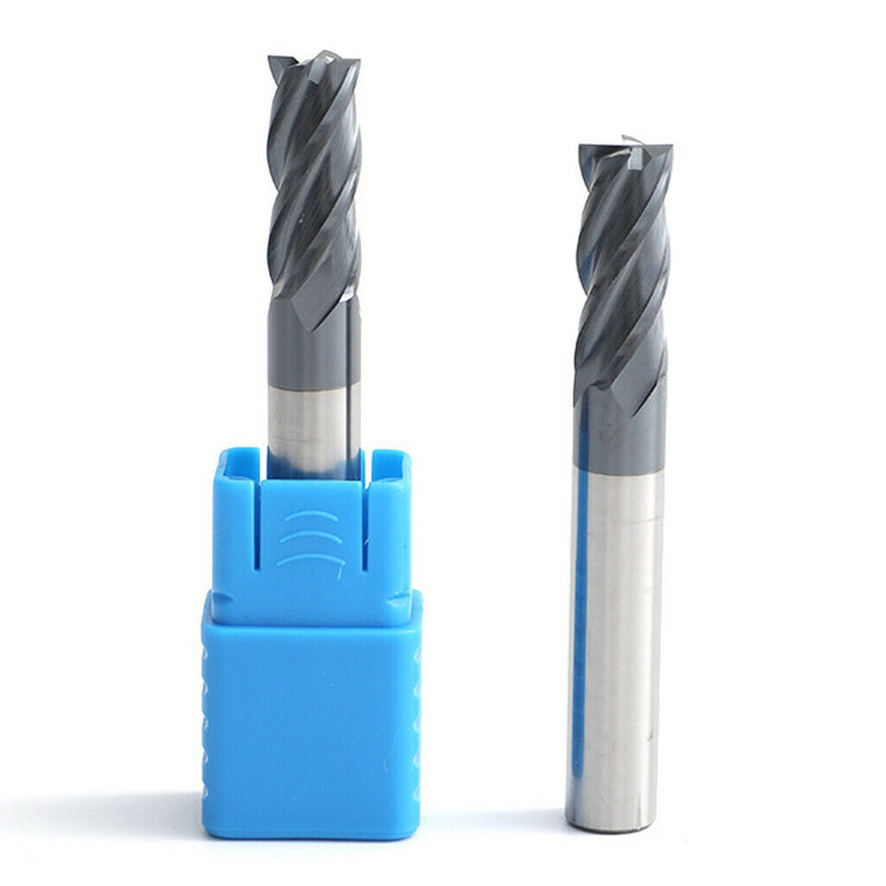 8x 4mm Tungsten Carbide Coated 4 Flute End Mill CNC Milling Cutter Drill Tool