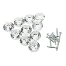 10pcs 30mm Diamond Crystal Glass Door Drawer Cabinet Furniture Handle Knob