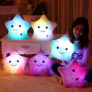 LED Bright Light Up Glowing Pillow Soft Cosy Cushion Star-shape Decor Purple