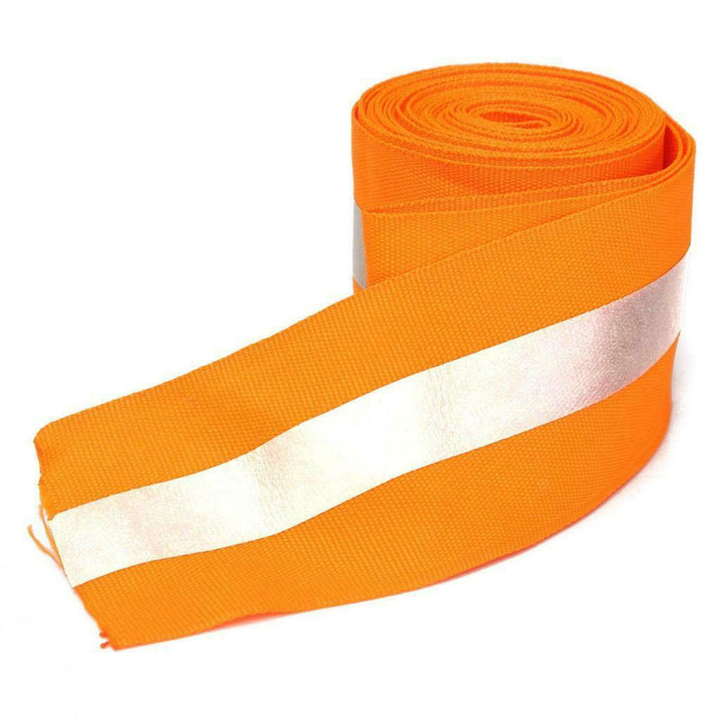 Reflective Tape - Night Safty Strip - Sew On Lime Orange Synth Fabric 3 Meters