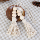 2Pcs Tassle Farmhouse Beads Natural Wood Bead Garland Rustic Wedding Ornament Gw