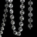 1m Clear 14mm Octagon Glass Beads Crystal Chandelier Chain Part DIY Supplies AU