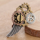 2Pcs Steampunk Gears Finger Ring Clockwork Ring band Adjustable Jewelry for