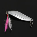 1pc New 55mm 15g Leech Spoon Paillette Fishing Lure Stosh Crank Bait Treble Hook