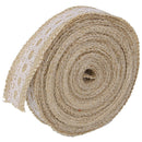 10m Hessian ribbon lace Trimmed Natural jute sack of ribbon wedding Rustic