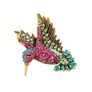 Pretty Bird Brooch Pins Costume Jewelry Women Colorful Lapel Pins Banquet