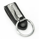 Leather Detachable Belt Buckle Clip Chain Keychain Key Ring Holder Stainless US.