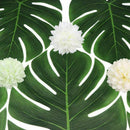 12 pcs Table Flag Tropical Palm Leaf Emulation Leaf Hawaii Themed Party Wed G9C9
