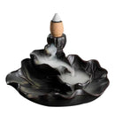 Lotus Leaf Ceramics Garden Home Incense Burner Censer Craft Practical Lotus G5O9