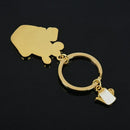 New Cute Potted Plant Cactus Shape Key Ring Keychains Keyrings Chain for Wo