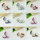 Wholesale 50 Pcs Crystal Rhinestone Charms Spacer Beads Necklace Bracelet  QRE