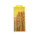 7x 3-12mm Triangular-overlord Handle Multifunctional Drill Bits Set Tool Red