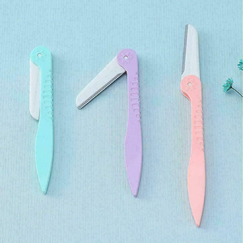 Folding Makeup Eyebrow Razor Facial Hair Remover Safety Trimmer Tool D9J7